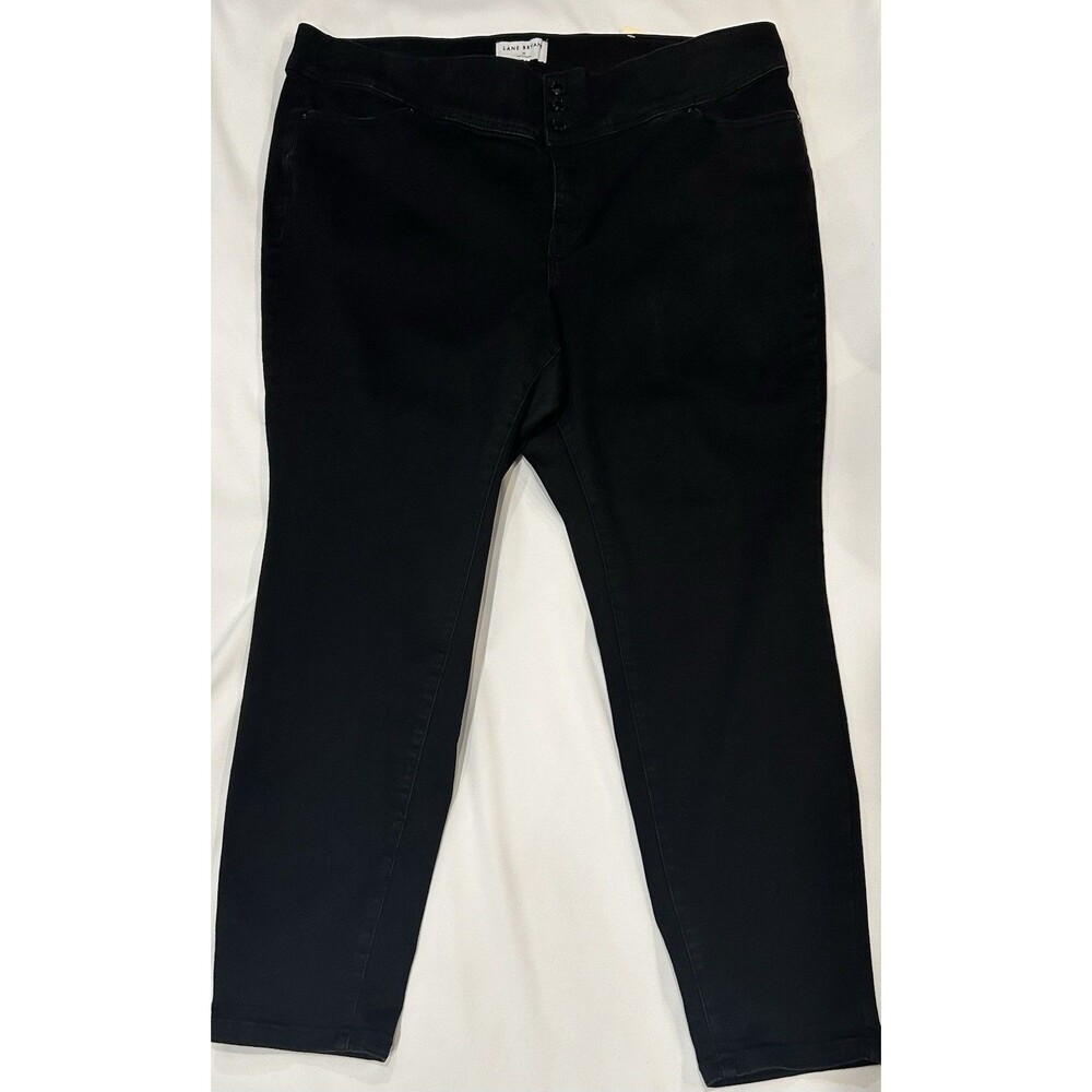 Lane Bryant High Rise Super Stretch 3 Button Black Jegging Women's 22